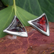 ODRA, BOUCLES D'OREILLES EN AMBRE, ARGENT - AMBRE ET ARGENT