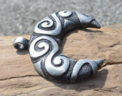 CELTIC SPIRAL LUNULA, TIN PENDANT - INSPIRATION CELTIQUE