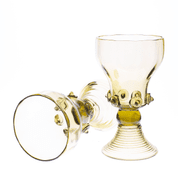 KING ARTHUR, LARGE MEDIEVAL GLASS GOBLET - 1 PIECE - REPLIKEN HISTORISCHER GLAS