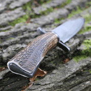 HOLT, BOWIE KNIFE WITH ANTLER, HAMON HARDENING - KNIVES