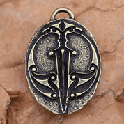 WULFLUND - PENDANT, ZINC ANT. BRASS - SLAWENAMULETTE