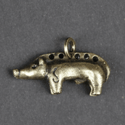 CELTIC BOAR - REPLICA PENDANT, ZINC, ANTIQUE BRASS - CELTIC PENDANTS