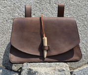 LARGE CAPACITY LEATHER BAG WITH ANTLER - BAGS, SPORRANS