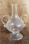 VASE WITH HANDLES, WHITE GLASS - HISTORICAL GLASS