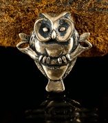 HIBOU SUR LA BRANCHE, AMULETTE, BRONZE - BIJOUX ANIMALIERS