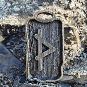 THURISAZ - RUNE PENDANT ZINC ANT. BRASS - RUNE PENDANTS