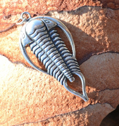 TRILOBITE, PENDENTIF EN ARGENT, AG 925 - CRÉATURES PRÉHISTORIQUES