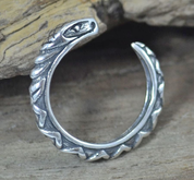SERPENT, STERLING SILVER RING - RINGS - HISTORICAL JEWELRY