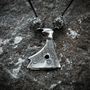PERUN NECKLACE, SILVER PERUN AXE AND GOMBS, AG 925 - COLLIERS