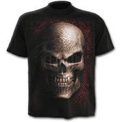 GOTH SKULL - T-SHIRT BLACK - T-SHIRTS POUR HOMMES, SPIRAL DIRECT