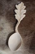 OAK LEAF, CARVED SPOON - DISHES, SPOONS, COOPERAGE