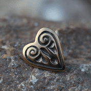 BELT MOUNT - HEART, NOVGOROD, BRONZE - BOUCLES, ACCESSOIRES DE CEINTURE