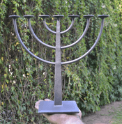 MENORAH, FORGED SEVEN-BRANCHED CANDLESTICK - FORGED PRODUCTS