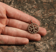 SUN CROSS WITH SACRED TREE, BRONZE PENDANT - ANHÄNGER, HALSKETTEN