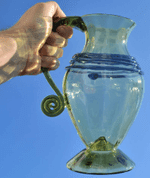 BOHEMIAN BLUE, HISTORICAL GLASS SET - REPLIKEN HISTORISCHER GLAS