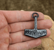 DAGUR, FORGED THOR'S HAMMER, DAMASCUS STEEL - INSPIRATION NORDIQUE ET VIKING