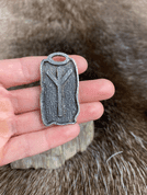 ALGIZ - AMULETTE RUNIQUE ZINC ARGENT ANTIQUE - RUNE