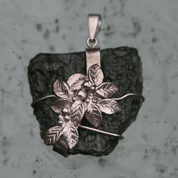 FLORA, PENDENTIF EN ARGENT, MOLDAVITE AG 925 - BIJOUX À MOLDAVITES TCHÈQUES