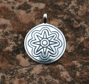 BRONZE AGE SUN III, SILVER PENDANT - ANHÄNGER - SCHMUCK, SILBER