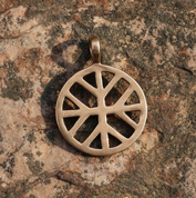 SUN CROSS WITH SACRED TREE, BRONZE PENDANT - PENDANTS, NECKLACES