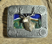 FIADH, SCOTTISH DEER, BELT BUCKLE - CEINTURES À BOUCLES INTERCHANGEABLES