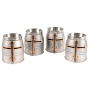 CRUSADER SHOT GLASS, SET OF 4 - TASSEN, KELCHE