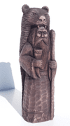 VELES, SLAVIC GOD, CARVED WOODEN FIGURINE - WOODEN STATUES, PLAQUES, BOXES