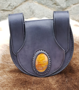 THIRD EYE, LEATHER BELT BAG, BLACK - BAGS, SPORRANS