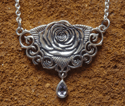 SACRED ROSE NECKLACE SILVER - NECKLACES