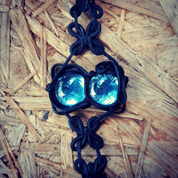 NECKLACE - BLUE GLASS - PIERRES ET FANTASY