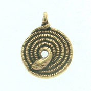 COILED SNAKE PENDANT, BRONZE - PENDENTIFS, COLLIERS