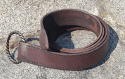 CORENTIN, LEATHER BELT WITH FORGED BUCKLE - BELTS