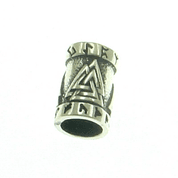 (NOT JUST) BEARD BEAD WITH WALKNUT, SILVER - PENDANTS