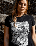 RAGNARÖK VIKING T-SHIRT BW WOMEN'S - WOMEN'S T-SHIRTS