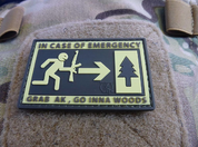 IN EMERGENCY, 3D VELCRO PATCH - PATCHES MILITAIRES