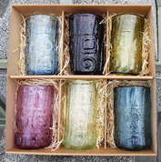 SONATA - SET OF 6 HAND BLOWN GLASSES - HISTORICAL GLASS