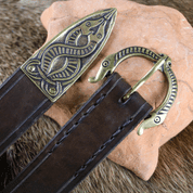 VIKING CEINTURE, BORRE BÊTE, CUIR - BRUN - CEINTURES EN CUIR