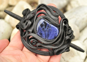 HAIR BROOCH WITH SODALITE - PIERRES ET FANTASY