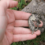 CHINESE DRAGON PENDANT, PEWTER, AMULETS, PENDANTS - BIJOUX FANTAISIE