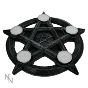 PENTAGRAM GOTHIC WICCAN TEALIGHT HOLDER - KERZENHALTER, FIGUREN