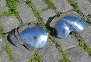 PAULDRONS, HIGHLY POLISHED, 2 MM STEEL - ARMOR PARTS