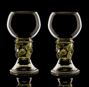 ROEMER XL, RENAISSANCE LARGE GLASS GOBLETS, SET OF 2 - REPLIKEN HISTORISCHER GLAS