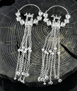 PRINCESS OF STARA KOURIM, SLAVIC EARRINGS, SILVER, REPLICA - EARRINGS