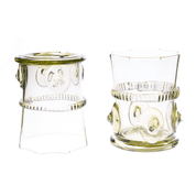SET OF WHISKY GLASSES IN A BOX - 2 PCS - HISTORICAL GLASS