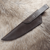 LEATHER SHEATH WITH EMBOSSED WOLF - KNIVES