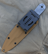 TACTICAL KYDEX SHEATH FOR TOP DOG THROWING KNIFE DESERT - SHARP BLADES - COUTEAUX DE LANCER