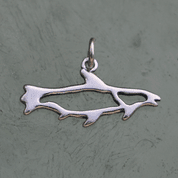 SALMON, SAMI PENDANT BRONZE - PENDANTS, NECKLACES