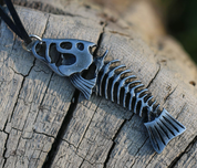 FISHBONE, FISH, PEWTER PENDANT - ANIMAL PENDANTS