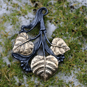 SLAV LINDEN LEAF, PENDANT, SILVER 925, 10 G GOLD-PLATED - PENDANTS