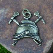 ANCIEN CASQUE DE POMPIER, PENDENTIF, ZINC - TOUS LES PENDENTIFS, NOTRE PRODUCTION